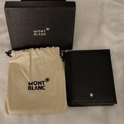 Mont Blanc BLK Leather Bi-Fold Wallet NIB