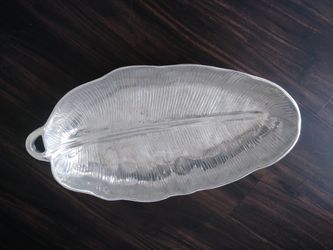 Holland boone polished pewter leaf bowl