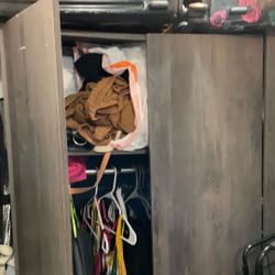 Armoire Brown 5 Foot Wide By 60 Inch Tall