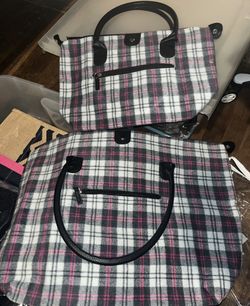 Two Plaid Bags 