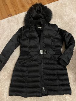Womens Large Dkny Winter Hooded Coat