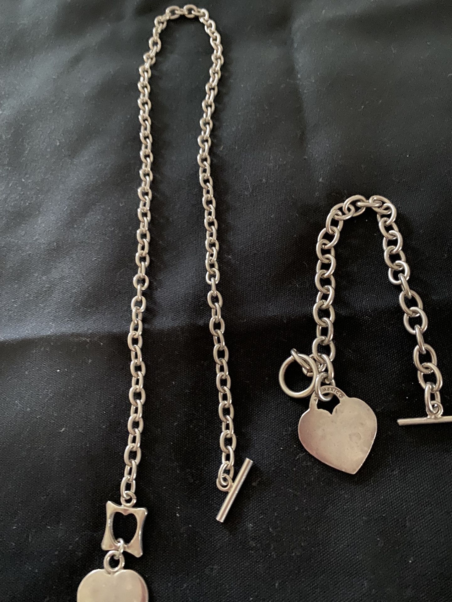 925 Silver Necklace & Bracelet Set
