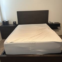 Queen Bed Frame Matching Nightstand & Dresser