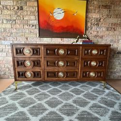 Vintage triple dresser sideboard media stand 