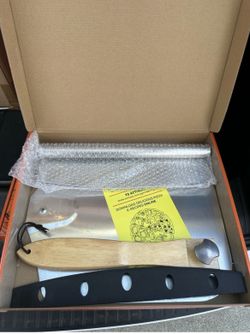 OUII Aluminum Pizza Peel Metal 14'' Pizza  Bread Oven Accessories Compatible