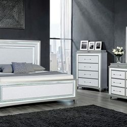 Brand New Grey 4pc Queen Bedroom Set (Available In Eastern King)