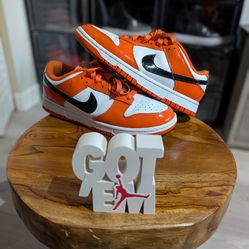 Size 8W (6.5Y) 
Woman Nike Dunk Low
(Patent Halloween) Orange 
DJ9955-800