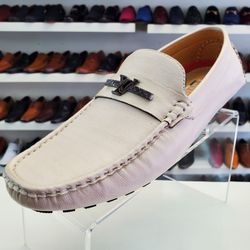 Loafers for men Red White Brown