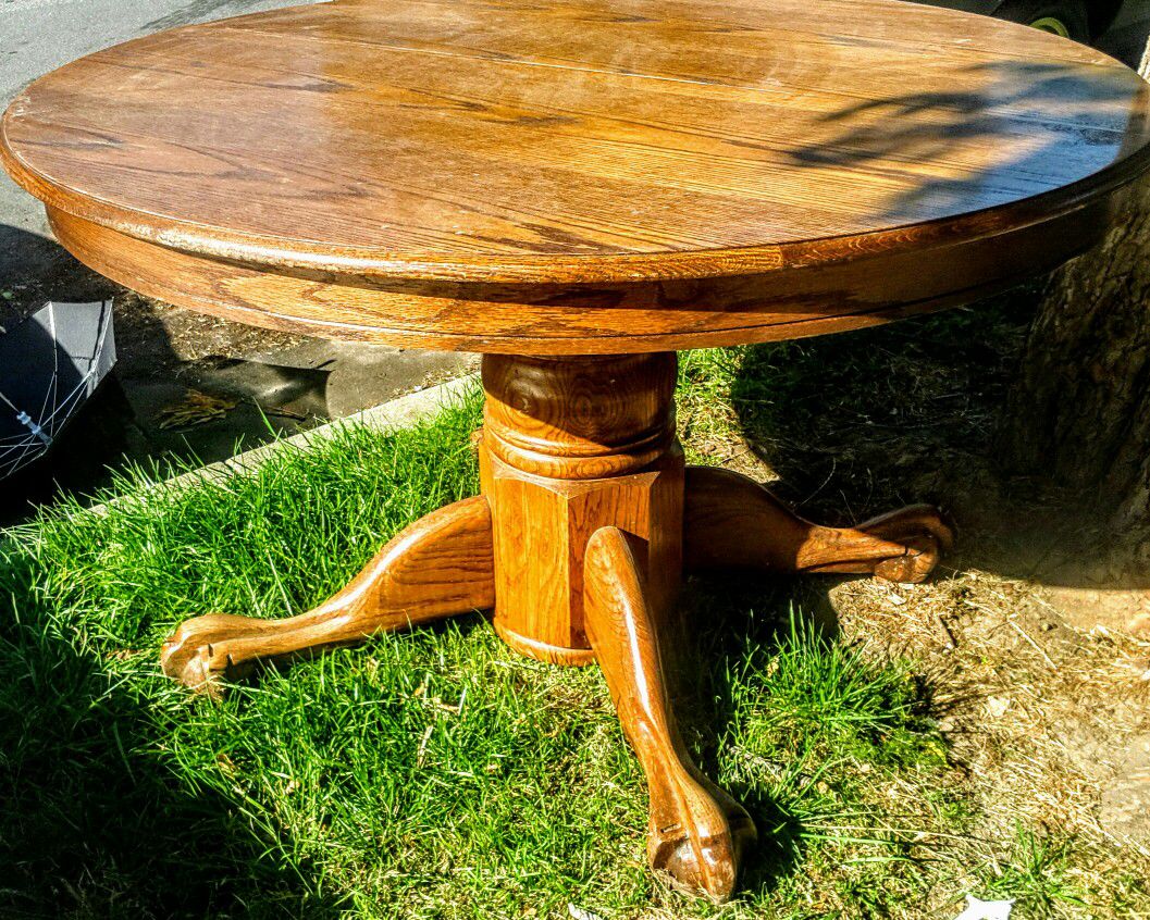 Solid oak breakfast table