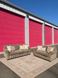 Matching Taupe Sofa & Loveseat Set FREE DELIVERY