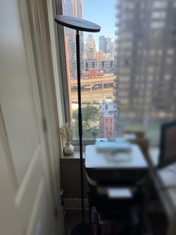 Black Torchiere Floor Lamp