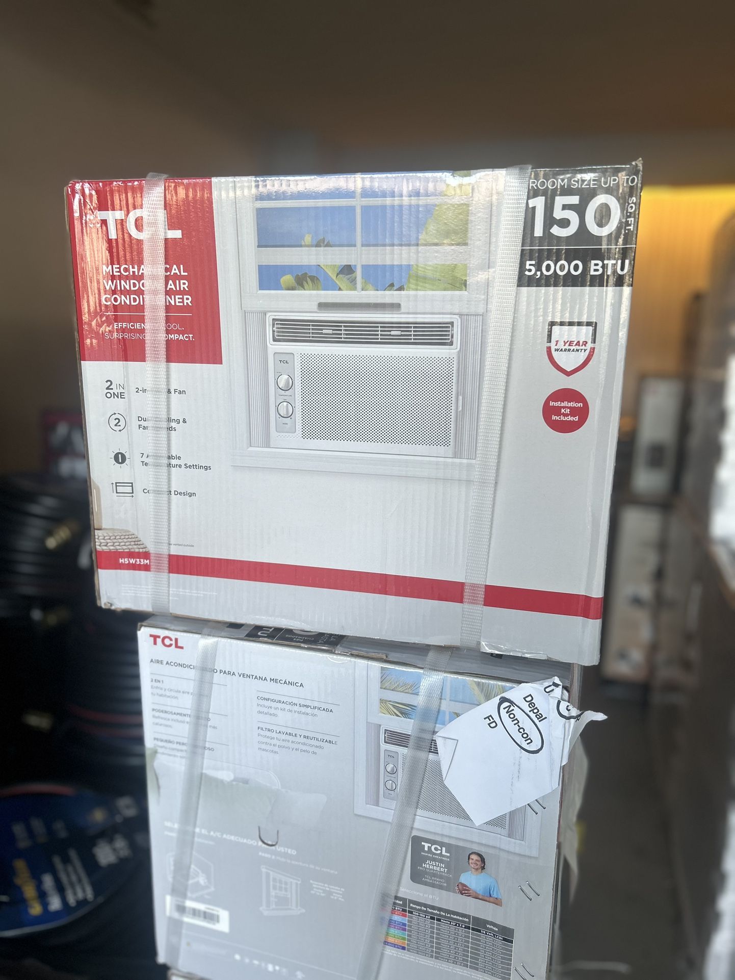 TCL 5000 BTU Window Air Conditioner Reusable Filter Compact Design