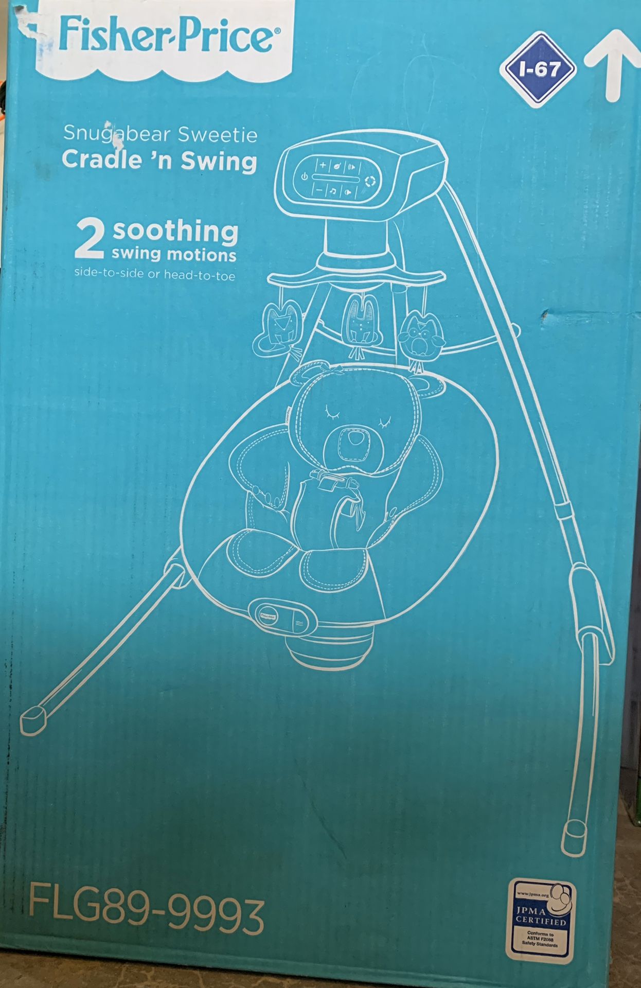 Fisher Price Snugabear Sweetie Cradle & Swing