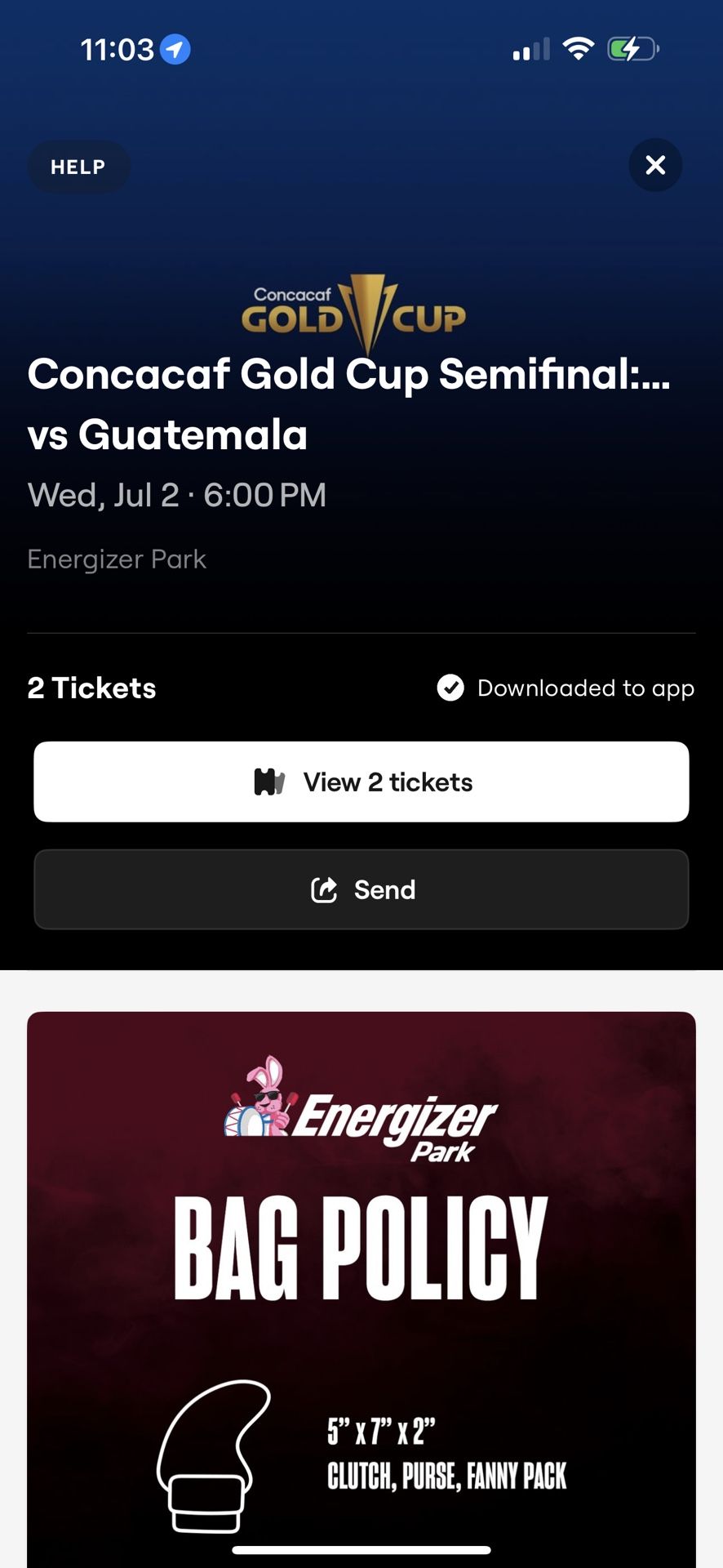 Usa Vs Guatemala Supporter Section Tickets Row 2 Section 118