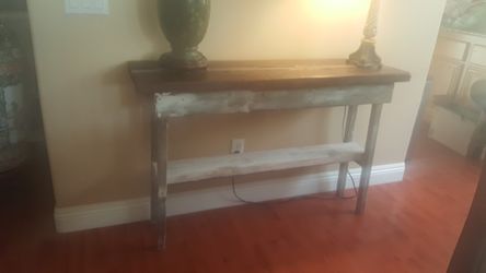 Console table 48 x 13 x 32 farmhouse console table