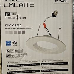 6” inch 12 pack LED recessed downlight dimmable lighting