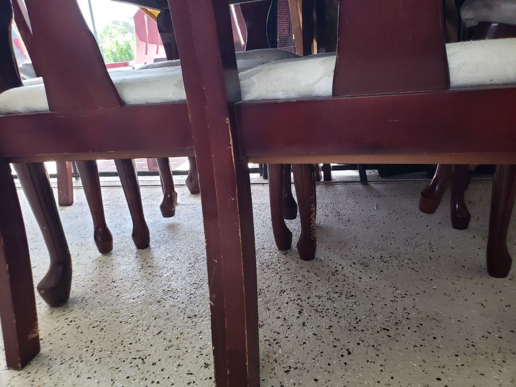 Mahogany Table ,6 Chairs w/ Extended Piece