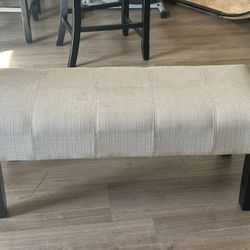 Soft Cream Bench Ottoman  