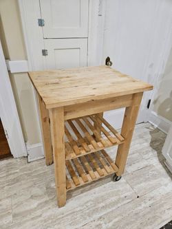 Ikea BEKVÄM Beech Kitchen Cart