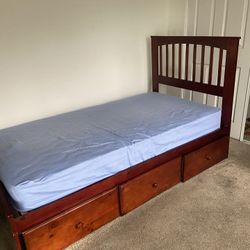 Twin Bed With 3 Drawers 