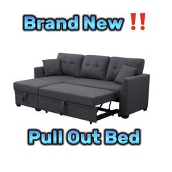 Couch Brand New In Box 📦 With Storage And Pull Out Bed And Reversible L 
