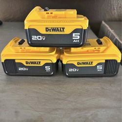 Dewalt 5.0ah battery  $65 each cada una