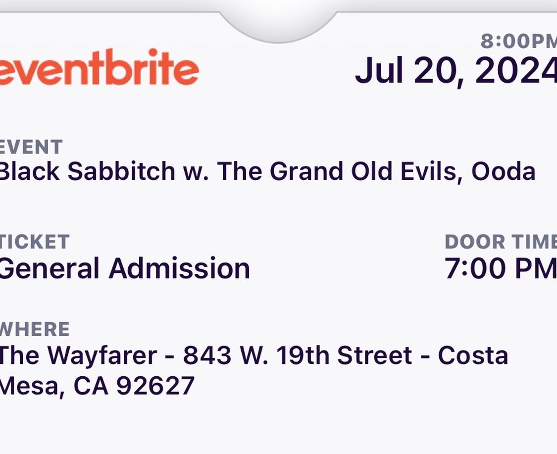 Grand Old Evils & Black Sabbitch Tickets