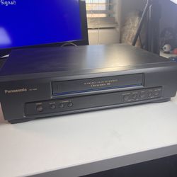 Panasonic VHS Player PV-7453 BlueLine VCR 4 Head Stereo tested WORKS!~No Remote~