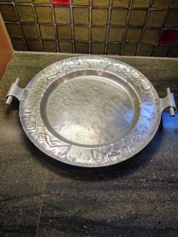 Vintage Forged Aluminum Serving Tray