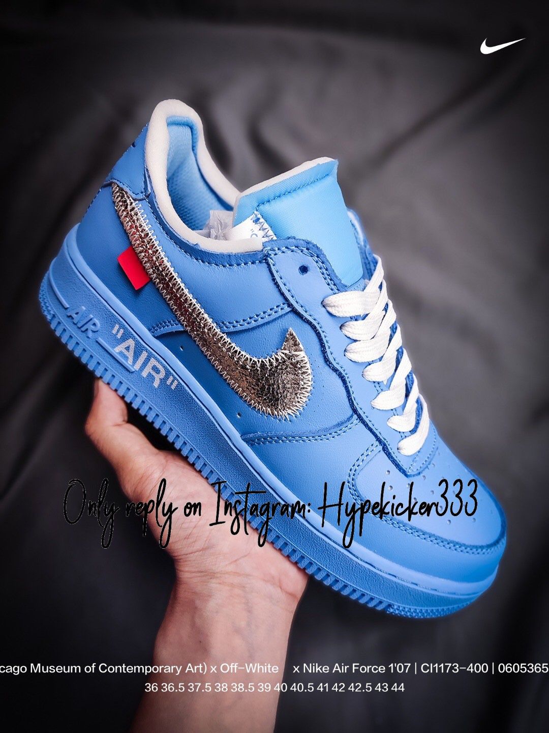 Off-White Nike Air Force 1 Blue MCA Release Info