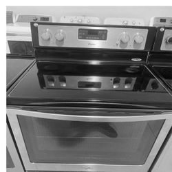 Whirlpool glasstop stove stainless 