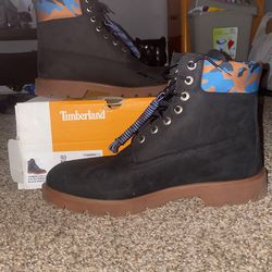 Limited Edition Blue Camouflage Waterproof Timberland Boots  