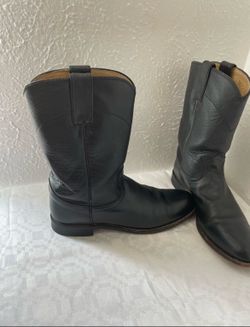 Justin Women’s Roper Western Black Leather Boots- Size 8.5