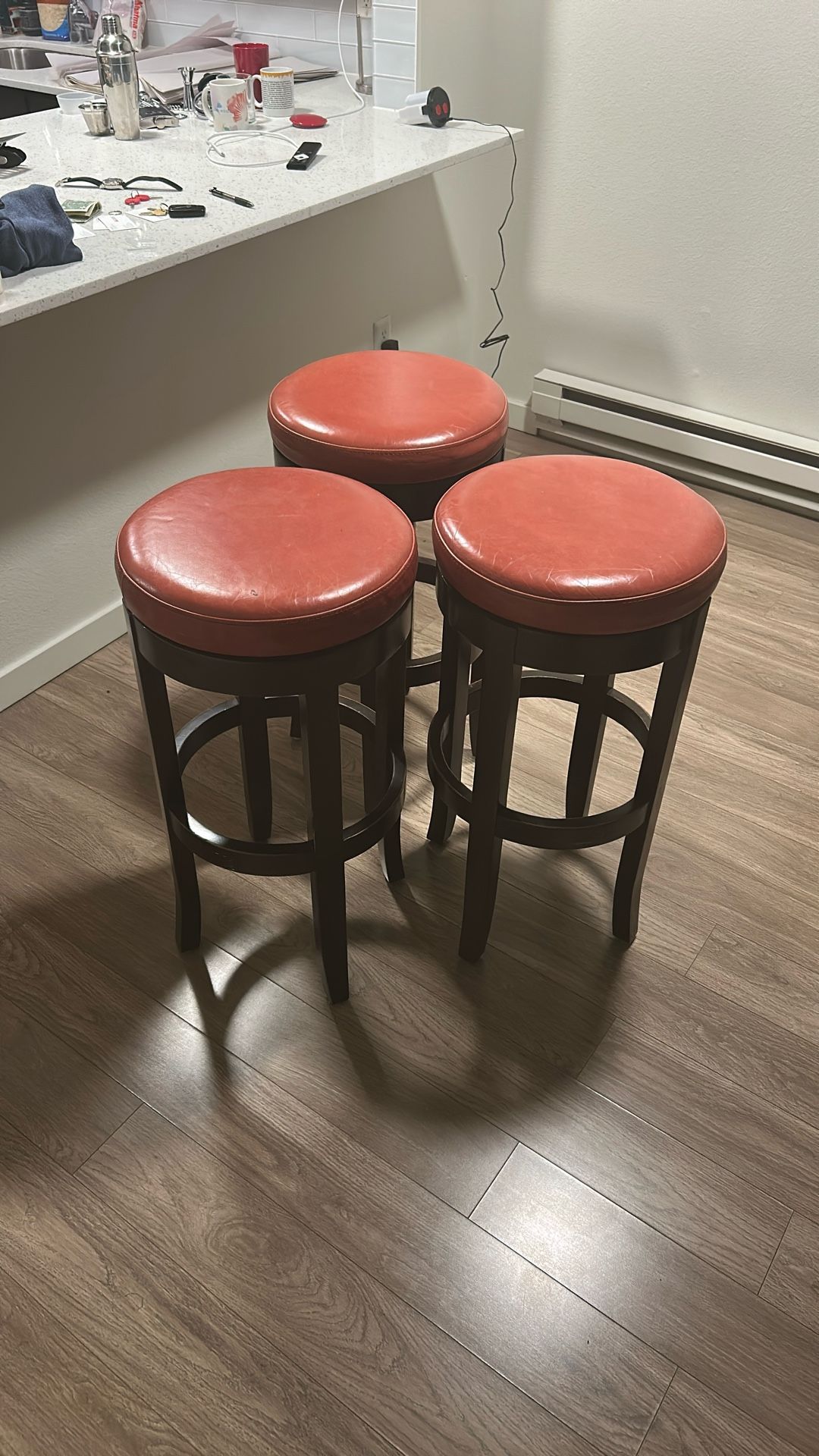 Bar Stools With Red Leather