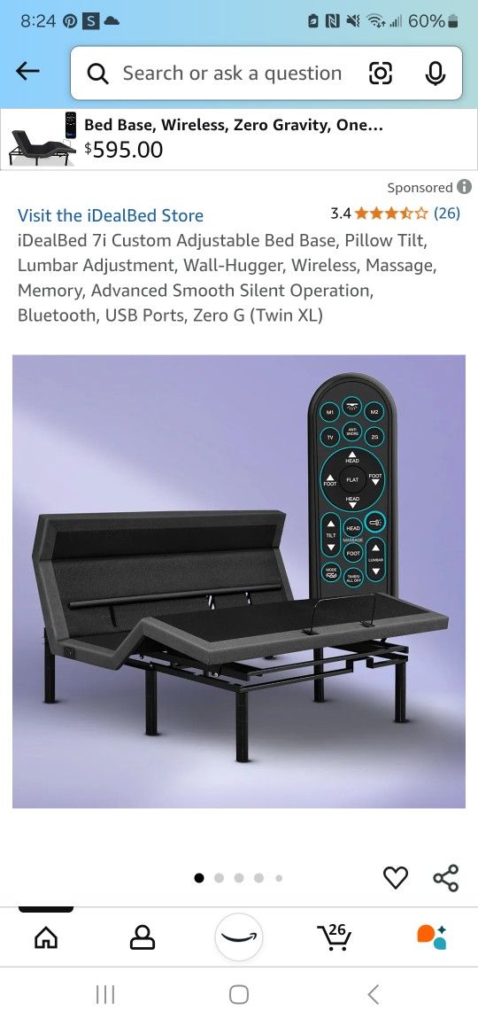 Adjustable Bed frame New In Box
