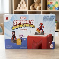 Tonies Toniebox Audio Player Bundle with Marvel's Spidey & His Amazing Friends, Red: Weight: 3 lbs