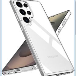 Samsung Galaxy S25 Ultra Clear Case,Shockproof Soft TPU Bumper and Hard PC 