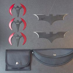 Metal Batarangs With Case