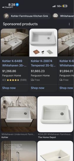 Kohler Whitehaven Apron Front Kitchen Sink