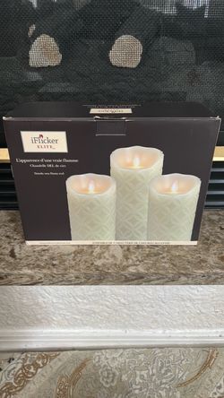 Iflicker 3 piece led wax candles