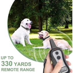 Dog Training Collar with 2 Receivers, Shock Collars for Dogs with Remote, Dog Shock Collar with Beep Vibration Shock for Small Medium Large 2 Dogs(15-