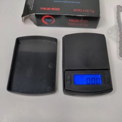 True 42 Digital Black Pocket Scale True-600 600x0.1g Auto Off Batteries Included