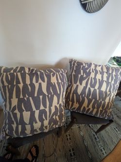 2 Large Pillows With Inserts And Covers