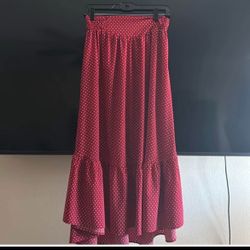 Medium Red Skirt With Polkadot 