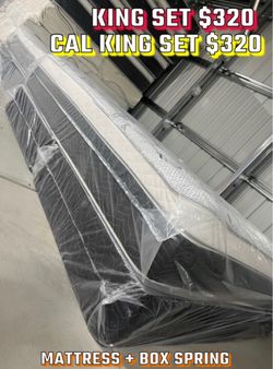 King size pillow top mattress with box spring