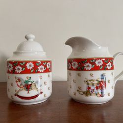 Classic Traditions Charlton Hall Porcelain Sugar Pot and Creamer Set made in Japan IOB