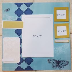 12" x 12" Blue Scrapbook Page 