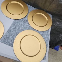 Metal Chargers Gold Color.. I  Have 12 Of Them.. $3 EACH