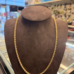 14KT Hollow Rope Chain 41585-1