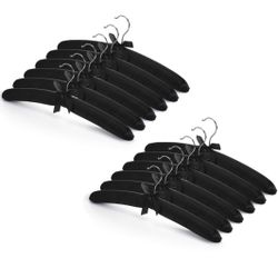 Black Satin Hangers 12pc 